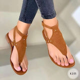 Wish Sandals Women's 2025 Summer New Flat Bottom Casual Clips Big Size Beach Sandals Light And Comfortable HZ0115