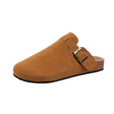 Large-Size Boken Baotou Half Dragged A Foot Pedaled Sandals Women Wear Round Head Half-Dragging Shoes HZ0115