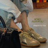 Handmade Shoes ~ Silver Training Shoes Women's 2025 New Sports Leisure Flat Shoes HZ0115