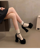 Not Tired Of The Main Wedding Wedding Shoes Artifact 2025 New Small Thick Heel Waterproof High Heels High Heels Engaged Banquet Shoes HZ0115