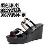 Painted Plop And Ultra-High Heel Waterproof Table Pine Cake Thick Bottom Fish Mouth Sandals Night Shop Sexy Transparent With Fashion Slippers Woman HZ0115