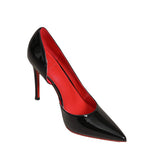 High-Heeled Shoes Women's Fine Heel 2025 New Autumn Black 10 Cm Sexy Tip Side Empty Single Shoes HZ0115