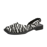 2025 Summer Bag Head A Cool Single Shoes Children Square Grandmother Shoes A Foot Lazy Bean Sandals Women HZ0115