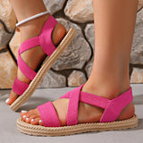 2025Ladies Shoes New Large-Size Sandals Rubber Ribs With Feet Lightweight Flat Beach Sandals Women HZ0115
