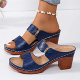 2025 New Women's Slope And Thick Bottom Slippers Large Thick And Fish Mouth Slope And Slippers HZ0115