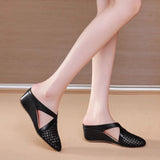 Scraper Slope And Baiji Soft Bottom Slippers Women 2025 New Spring And Summer Women's Wear Slippers Half Dragging HZ0115