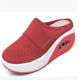 2025 Summer Large-Size Lazy One Foot Pedaled Net Thick Bottom Slippers Women Slope And Slippers Women HZ0115
