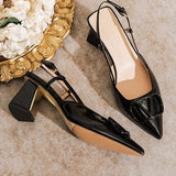 35-42 Yards Large-Size Women's Shoes 41 Fat Summer Thick Heel With Sandals Women's Pointed Korean Version Of Shallow Roman Shoes HZ0115