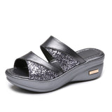 Sandals Women Wear Fashion 2025 New Thick-Soled Loose Pastry Slope And Ladies Fish Mouth Sand Slippers Shoes HZ0115