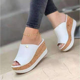 Summer New Lady Thick Bottom Slope And Slippers Fish Mouth Thick Bottom Slope And Cold Slippers Women HZ0115