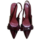 ZA 2025 New Women's Shoes Red Bow Bows High Heels Tips Shallow Stumbling M¨¹ller HZ0115