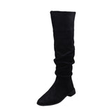Western Boots Women's Autumn 2025 British Style Retro Thick And Sharp But Knee-High Boots HZ0115
