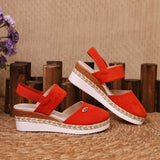 2025 New Bag Head One Word Tight Rope Thick Soles Empty Shoes Large Leisure Slope Sandals Women HZ0115