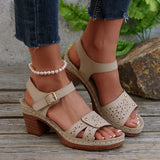 2025 New One-Word With Slope Heel Sandals Women's Shoes Large Size Fish Mouth Slope And Thick-Soled Sandals HZ0115