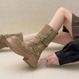 Little Xiang Style Retro British Style Maillard Boots Burst Martin Boots 2025 New Two Wear Detachable Boots HZ0115