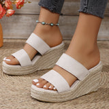 2025 New Summer Slope And Thick-Soled Sandals Plus-Size Shoes With Casual Fish Mouth Thick Soles HZ0115