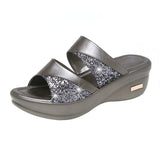Sandals Women's Summer 2025 New Thick Bottom Slope With Ladies Fish Mouth Cool Slippers Casual Fashion Slippers HZ0115