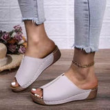 2025 New Women's Summer Slope And Thick-Bottom Slippers Large-Size Casual Fashion Simple Thick Bottom Increase HZ0115