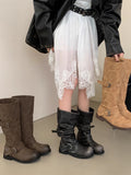 2025 Autumn And Winter New Korean Version Of The Thick Bottom High Cylinder Two-Wear Boots Women Pile Long Boots Female Knight Boots HZ0115