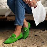 The Spring And Autumn 2025 Sharp-Pointed Muller Shoes 40-43 Shallow Fastener Large Size Casual Single Shoe Women HZ0115