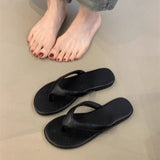 French 2025 Minimalist Toe Beach Vacation Cool Drag Color Flat Letter Slipper Women Wearing Summer Sandals HZ0115