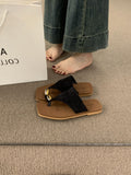 Fashion Leisure Cover Flat-Bottomed Slippers Women's Summer Wear 2025 New Seaside Resort Beach Shoes Roman Sand Slippers HZ0115