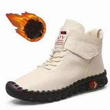 Exploding Hand-Sewn Women's Shoes High-Cotton Shoes Casual Shoes Winter Plus Velvet Warm Soft Soles Anti-Slip Mother Shoes HZ0115