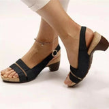Wish Large-Size Women's Slope Sandals Low Heel Spring Summer Casual Women's Shoes HZ0115