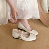French Retro Mary Jane Shoes Women Spring And Autumn Small Design Single Shoes Light-Mouthed Silver Shoes HZ0115