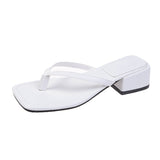 Clip Cool Slippers Women 2025 Summer New Fashion Outside The Square Head And Anti-Slip Beach Flip-Flops HZ0115