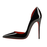 High-Heeled Women's Fine Heel On The Bed Of High-Heeled Shoes In The New Autumn Black Red Back 10 Cm Sexy Pointed Single Shoes In 2025 HZ0115