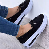 Wish Large-Size Single Shoes 2025 Spring New Thick-Bottomed Shallow Bean Shoes Women HZ0115