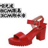 Thick And Thick Waterproof Table Sandals Women High Heel With Heel Toe Model Show Shoes Buckle With Fish Mouth Sandals Shoes Women HZ0115
