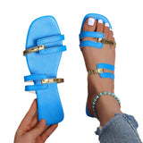 New Ladies Flat-Bottomed Slippers With Casual Fashion Summer Beach Casual Shoes HZ0115