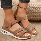 2025 New Women's Summer Slopes And Thick-Soled Casual Sandals And Cold Sandal Slides Water Drill With Thick-Soled Sandals Women HZ0115