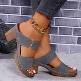 2025 New Women's Slope And Thick Bottom Slippers Large Thick And Fish Mouth Slope And Slippers HZ0115