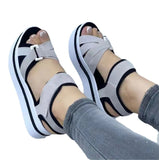 2025 New Large-Size Thick-Soled Sandals Women's Flat-Bottomed Magic Sticker Women's Beach Sandals HZ0115