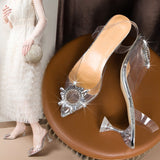 Transparent Crystal Shoes Women's New Fashion Singles Women's Water Diamond Sharp Heading Sheeled High Heels Women's Dance Shoes In Autumn 2025 HZ0115