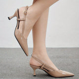 Nude High Heels Women's Fine Heel New French Temperament Sharp-Headed Apricots With Sandals HZ0115