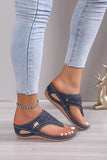 Large-Size Women's Shoes Casual Women's Slippers 2025 New Flat Bottoms Toe Slope And Comfortable Solid Sandals Women HZ0115