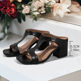 Sexy Leopard-Print High-Heeled Sandals Women Large-Size Zebra-Ssed Coarse Heel Sandals HZ0115