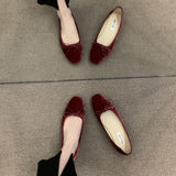 French Flat-Soled Bow Single Shoes Women 2025 New Spring Retro Grandma Shoes Ballet Shoes One Foot Stubble Shoes HZ0115