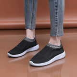 New Hot Flying Weaving Lightweight Sports Casual Shoes Round Head Fashion Size 43 Women's Single Shoes HZ0115