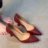 French Shallow Single Shoes 2025 Summer New Temperament In The Empty Tip Of The Retro Pedal High Heels Woman HZ0115