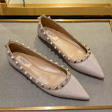 Rival Tip Flat-Bottomed Fashion Single Shoes Women 2025 New Patent Leather Pedaled Flat Heel Boat Shoes HZ0115