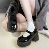 Vintage Back-Bottomed Retro Mary Jane Shoes Women 2025 New Four-Season Fashion Almost Thin Small Leather Shoes HZ0115