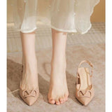 Pearl Mary Jane Single Shoe Woman 2025 New Coarse Heel Head Buckle French High Heels In The Heel Patent Leather HZ0115