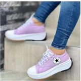 2026 Spring New Low-Top Single Shoes Women's Thick-Sing Canvas Shoes Women's Canvas Pine Cake Bottoms Large Women's Shoes HZ0115
