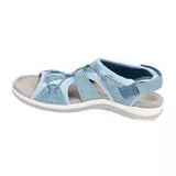 Thick-Soled Sandals Summer Beach Shoes Women's Round Head Breathable Casual Sandals Large Flat Beach Sandals HZ0115