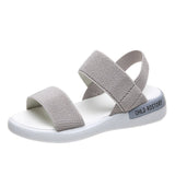 Sports Sandals Women's Elastic Tight 2025 Summer New Students Wear Fairy Wind Roman Beach Women's Shoes Outside The Flat HZ0115